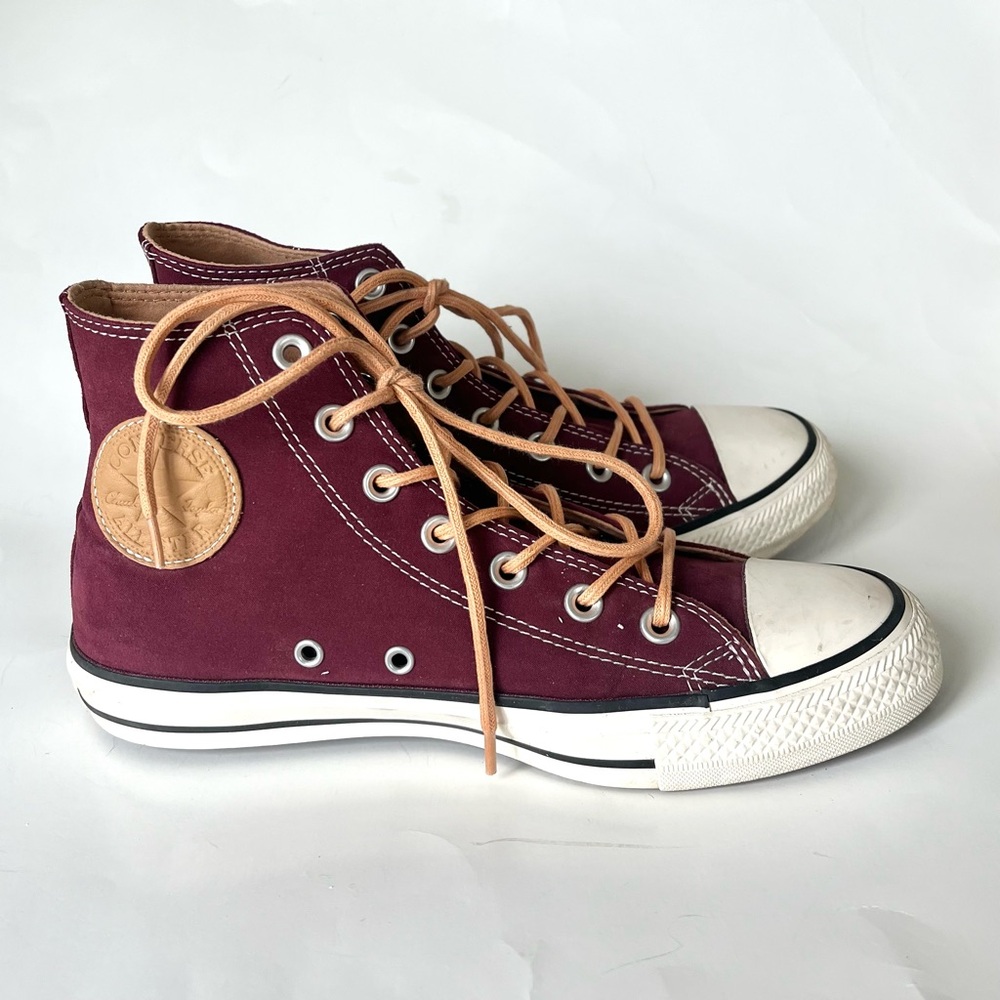Converse Chuck 70  Canvas Deep Bordeaux Sneakers with leather logo and laces